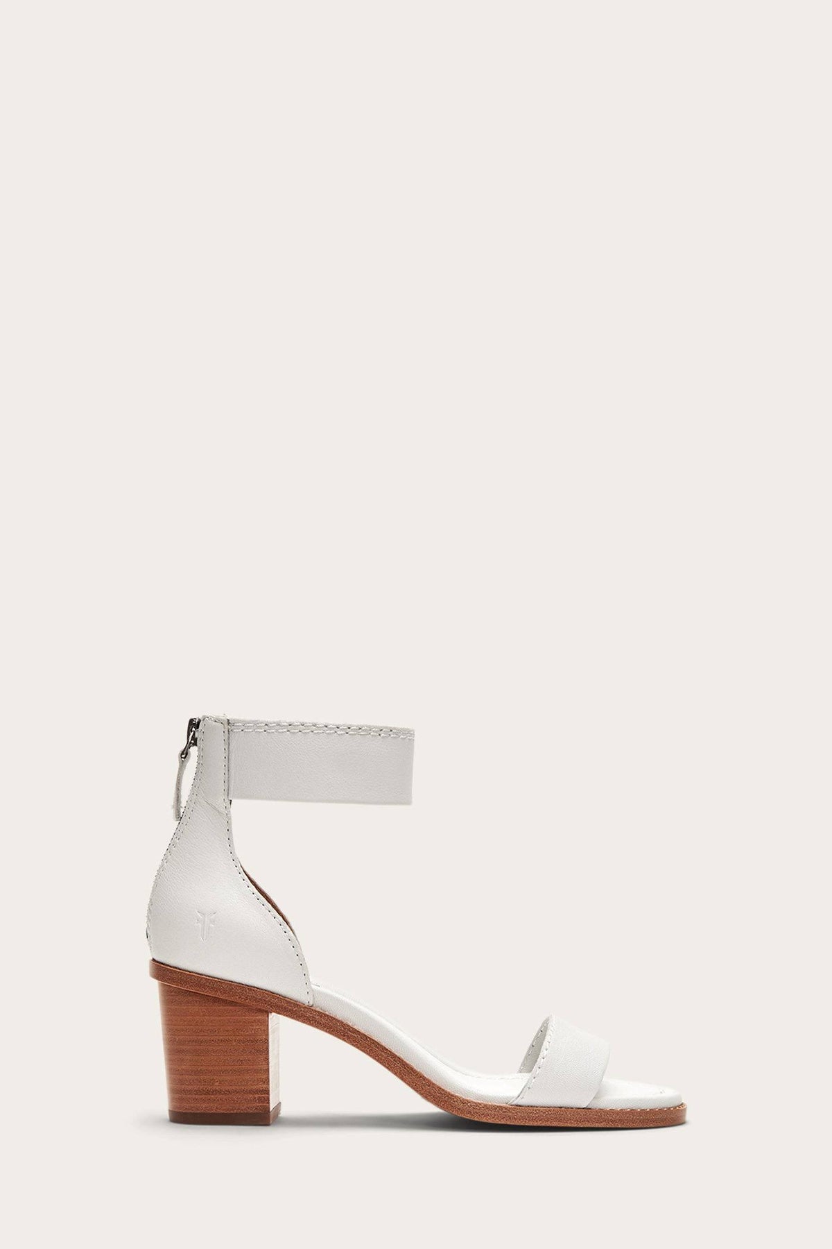 White Back Zip Boots Y7549
