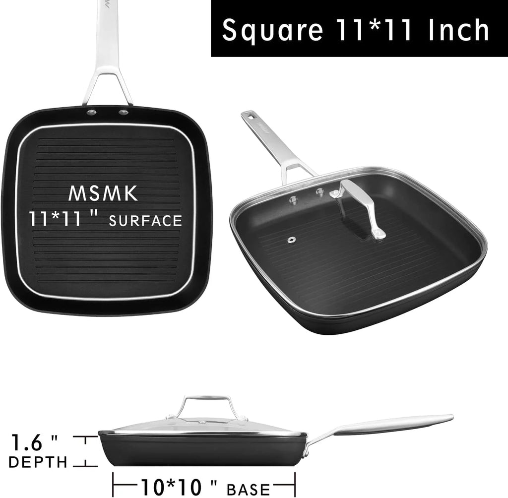 11 Piece Nonstick Induction Cookware Set W499
