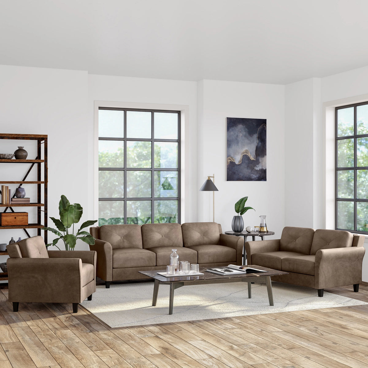 Dark Gray Fabric Club Chair Z363