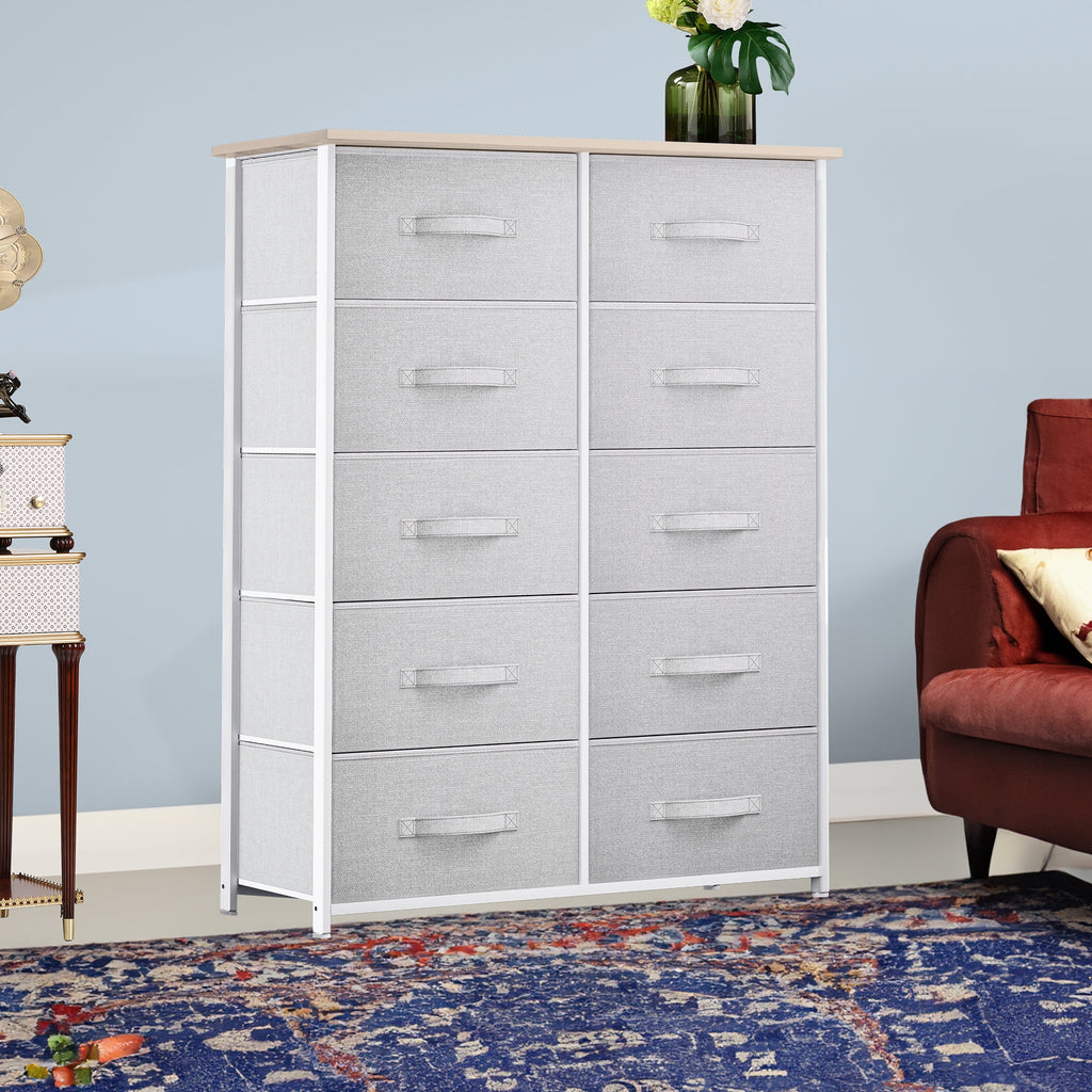 10 Drawer Fabric Storage Dresser B154