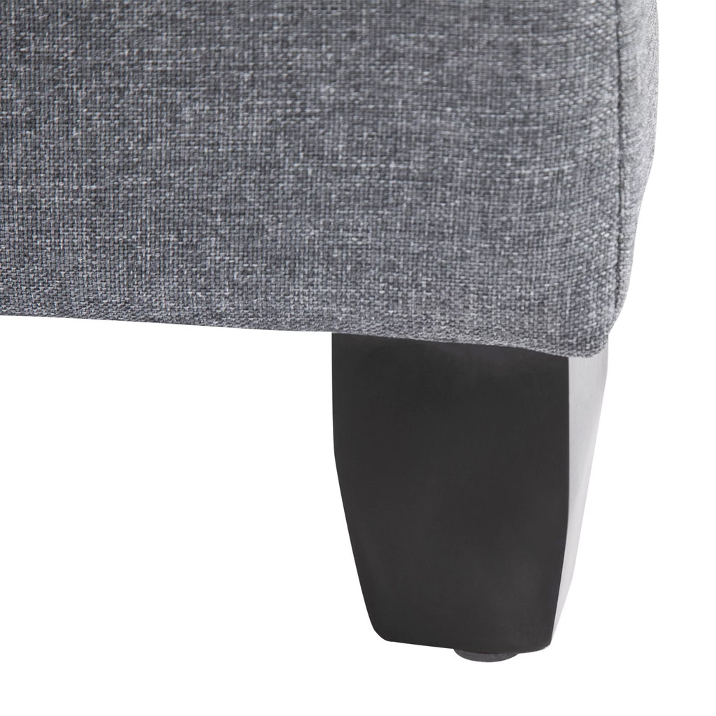 Gray Half Moon Storage Ottoman with Lift Lid T88566