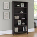 Vintage Black 5-Shelf Bookcase D719