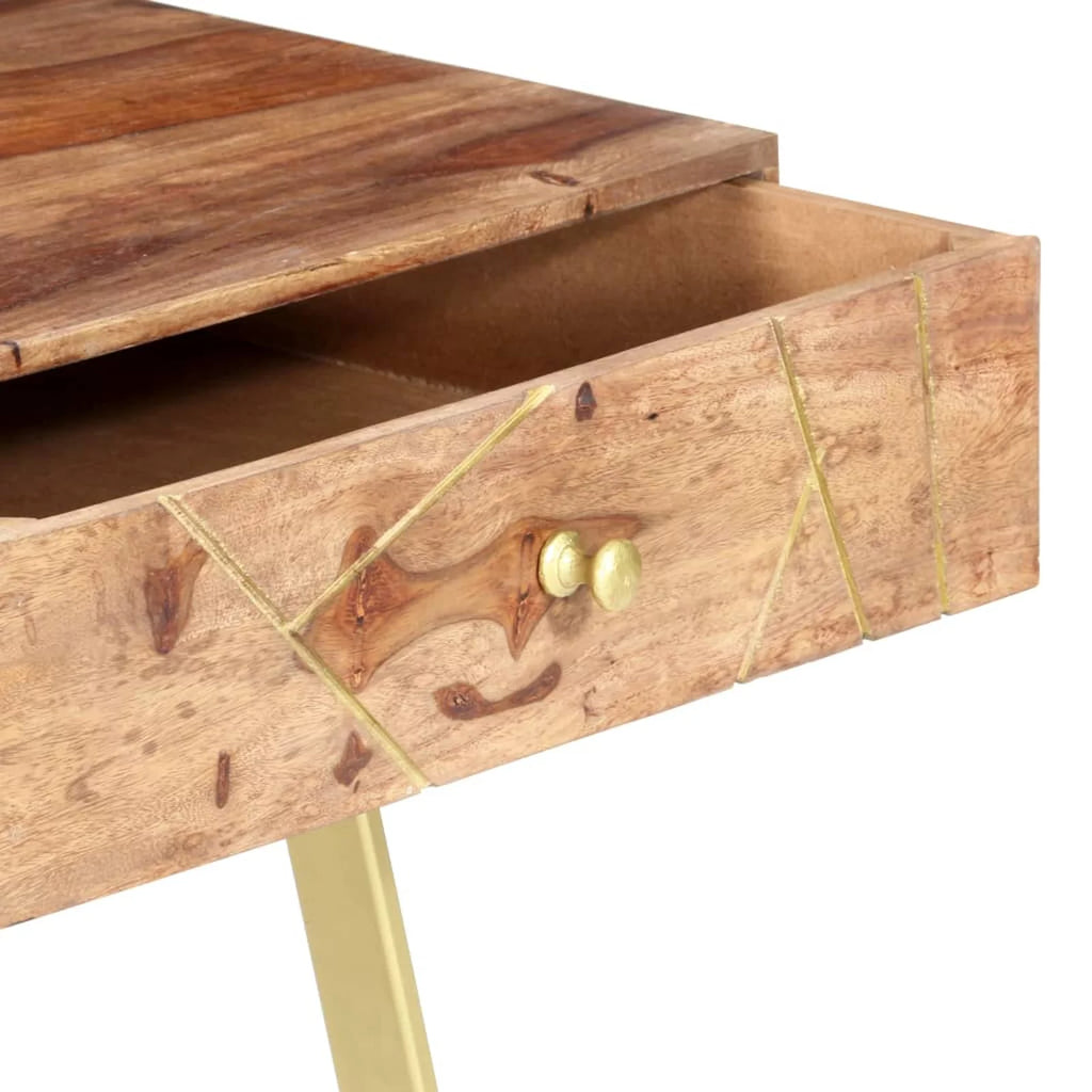 Sheesham Wood Writing Desk with 2 Storage Drawers P638103