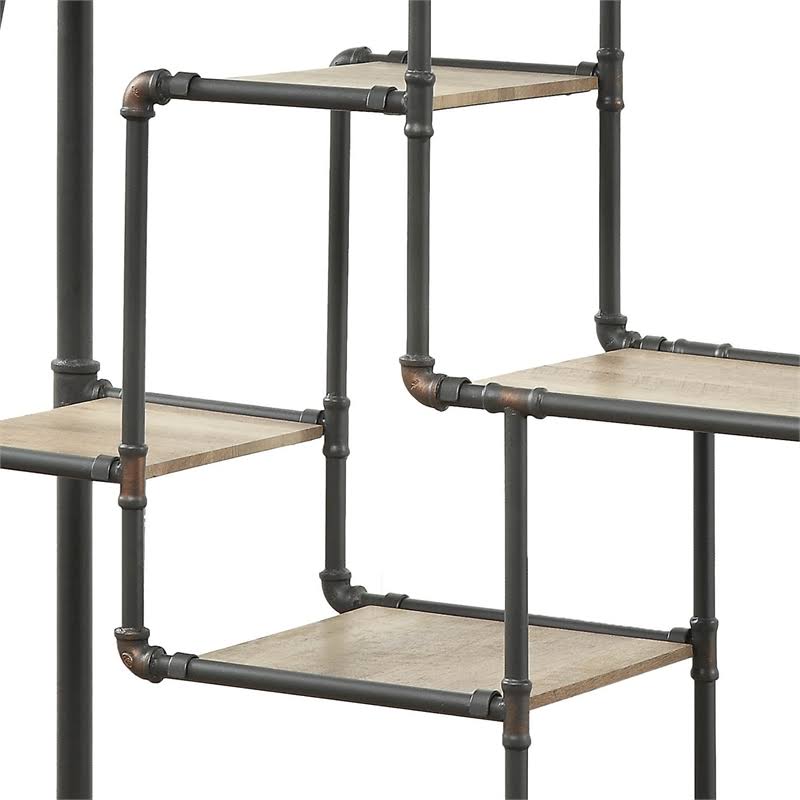 Sand Black Metal Bookcase Y4600