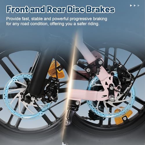 16" Fat Tire Electric Bike with 36V 10.4Ah Removable Battery F84509