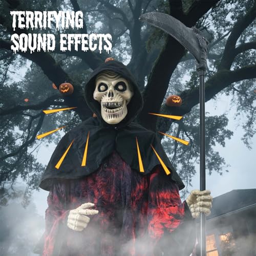 6ft Animated Witch Halloween Decoration with Motion Sensor J875716