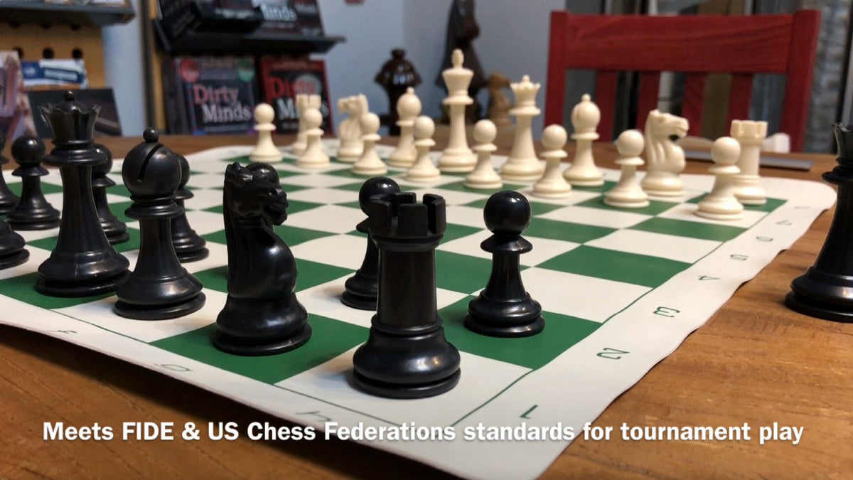 Tournament Chess Set - 20 in. Vinyl Board, Staunton pcs H567691