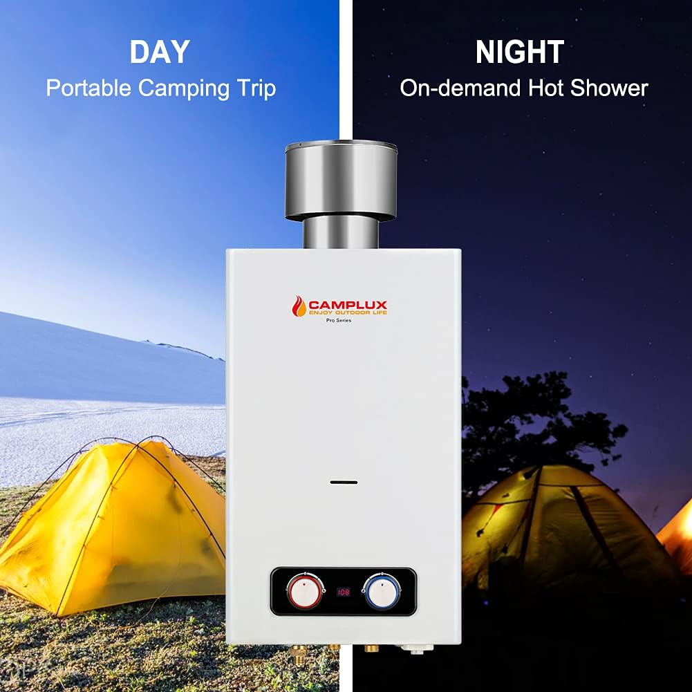 1.58 GPM Outdoor Propane Tankless Water Heater with S/S Rain Cap D2201