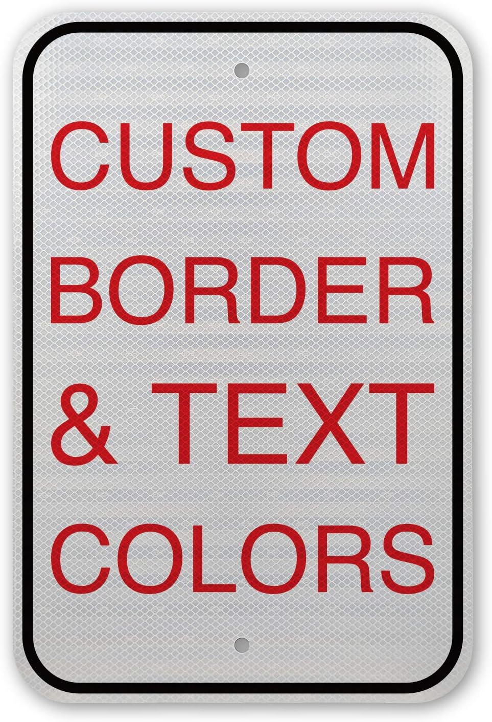 White Reflective Metal Signs, Pack of 2 U18650