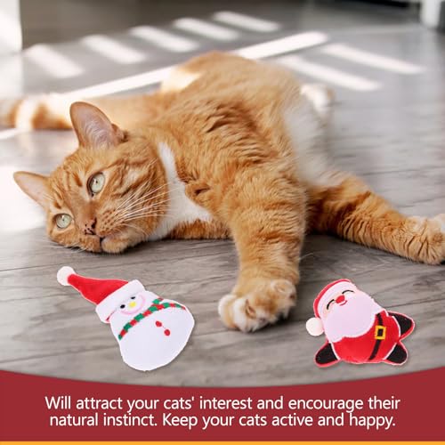 6pcs Christmas Catnip Plush Cat Chew Toy E193770