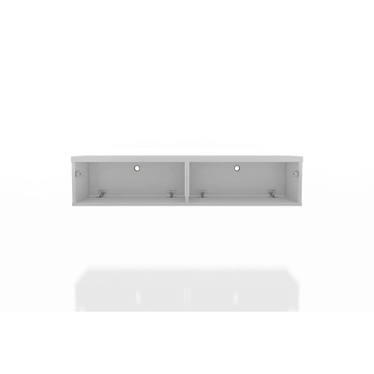 White 2 Shelf Floating Office Desk C8392