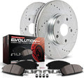 Rear Z23 Carbon Fiber Brake Pads with Drilled & Slotted Brake Rotors Kit F192105