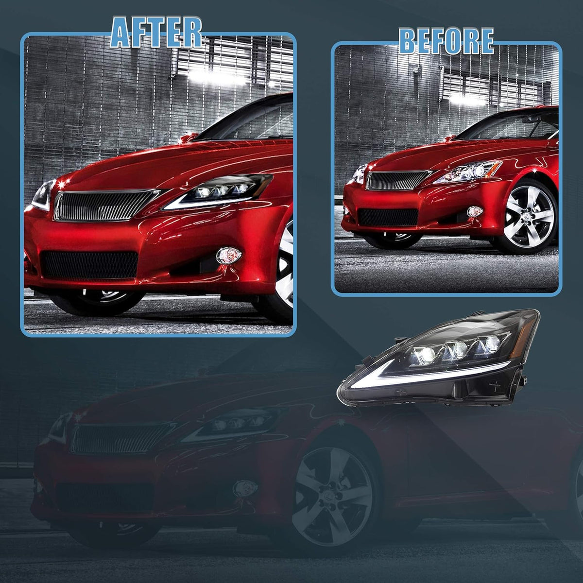 Headlight Assembly for Lexus IS250 IS350 IS F SEDAN C CF V633