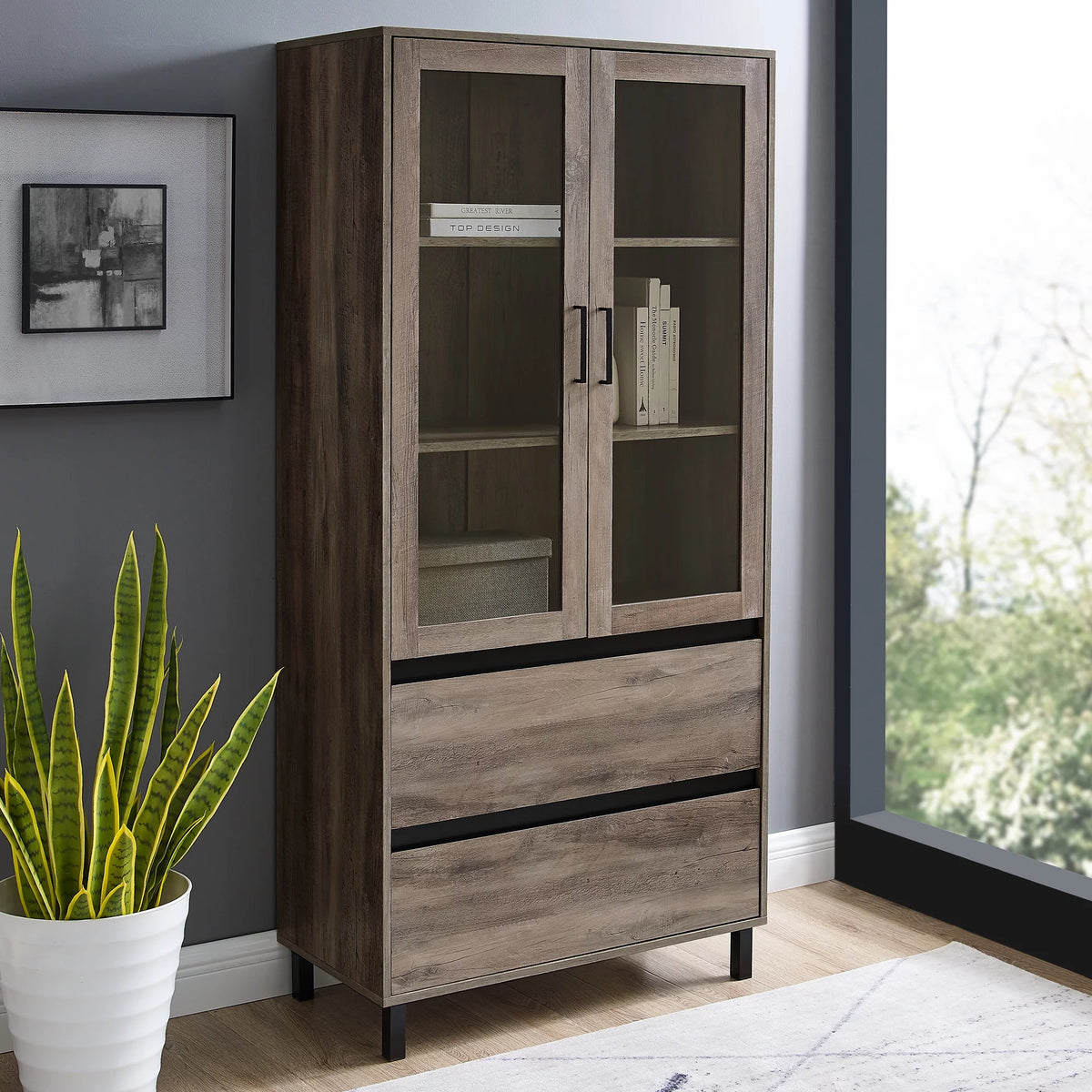 Glass Door Bookcase U43069