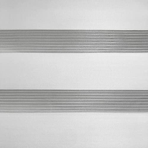 White 27" x 72" Cordless Zebra Shades T4733