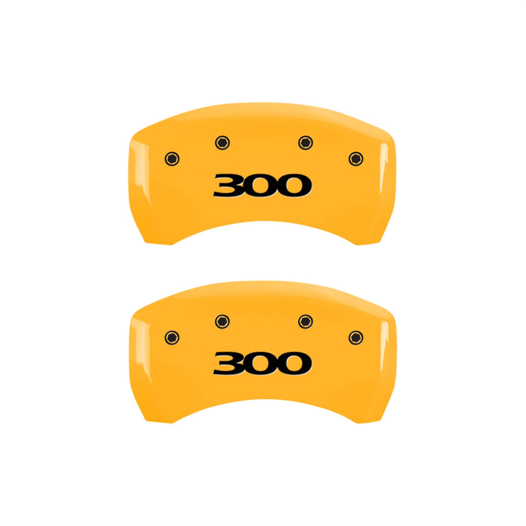 4 Caliper Covers Black Yellow Finish T861