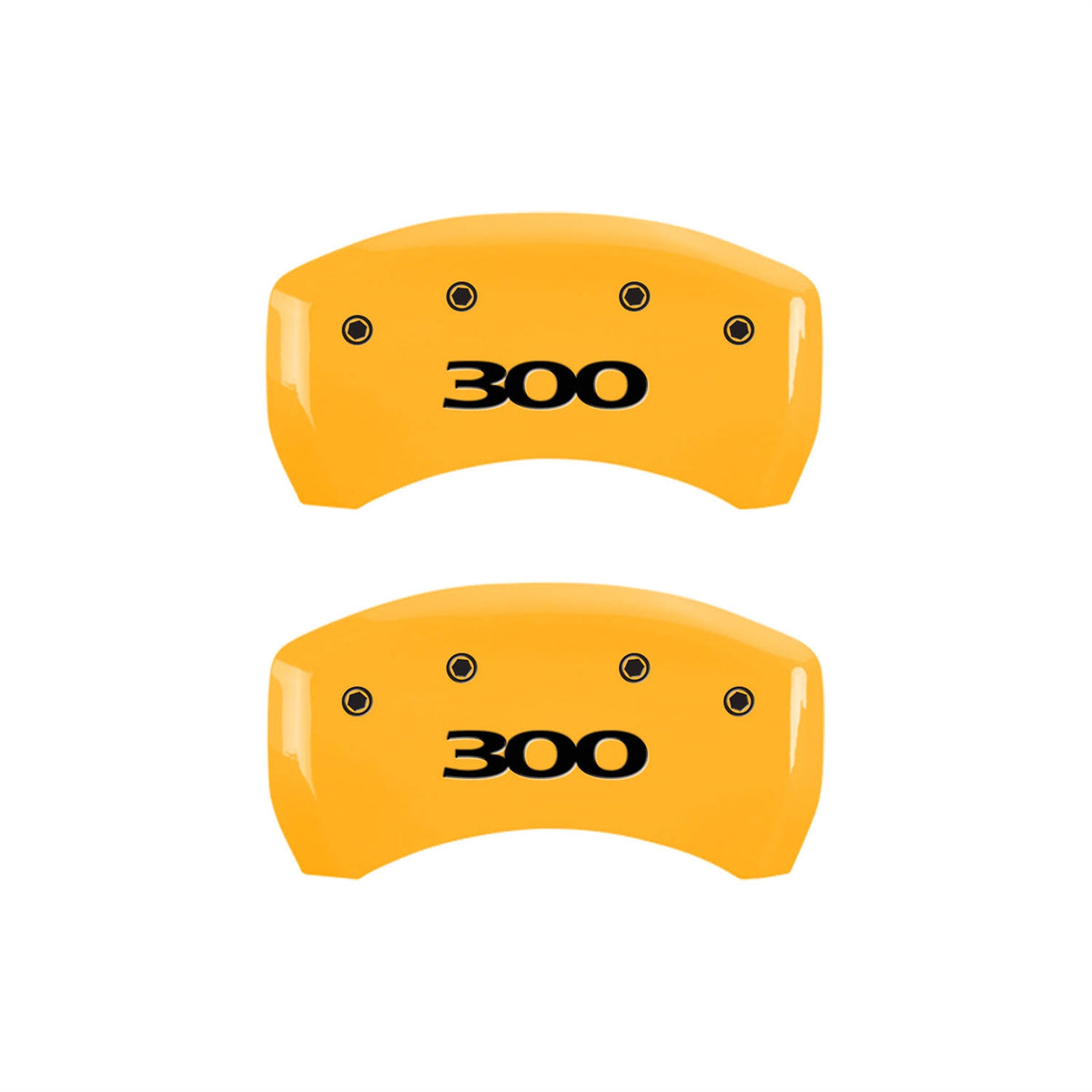 4 Caliper Covers Black Yellow Finish T861