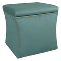 Velvet Storage Ottoman A17230