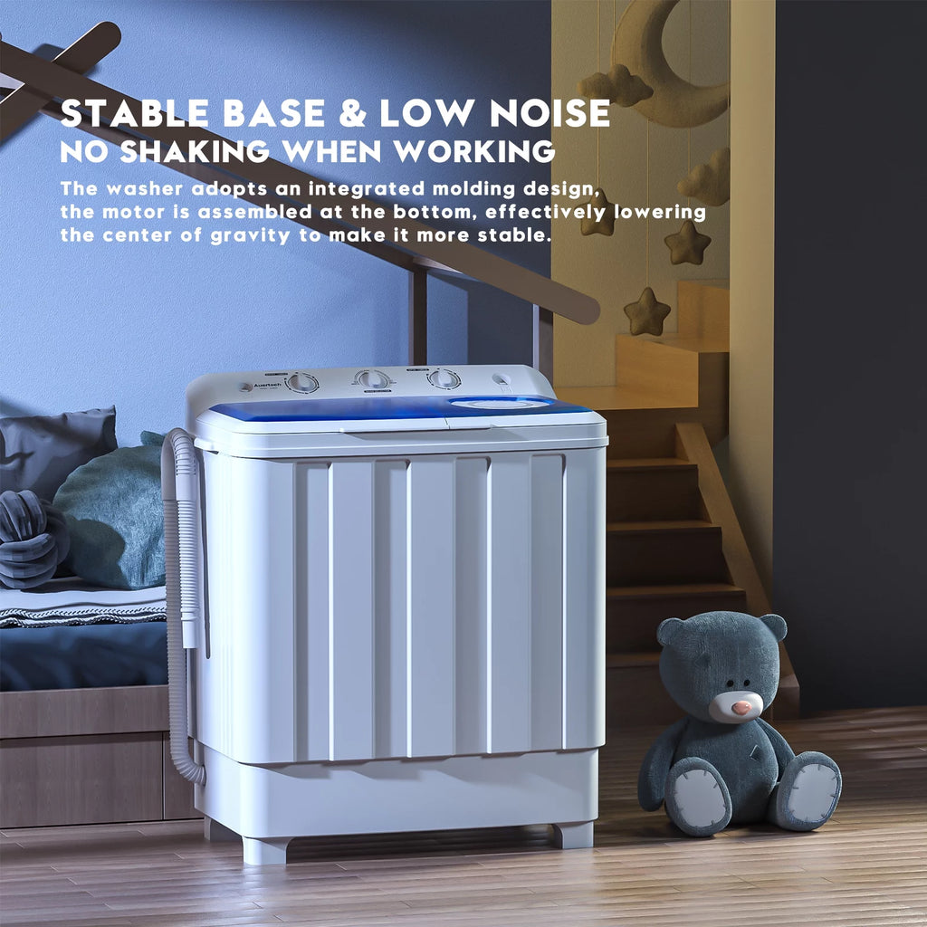 Portable 28lbs Twin Tub Compact Semi-Automatic Washer Spinner Combo W880