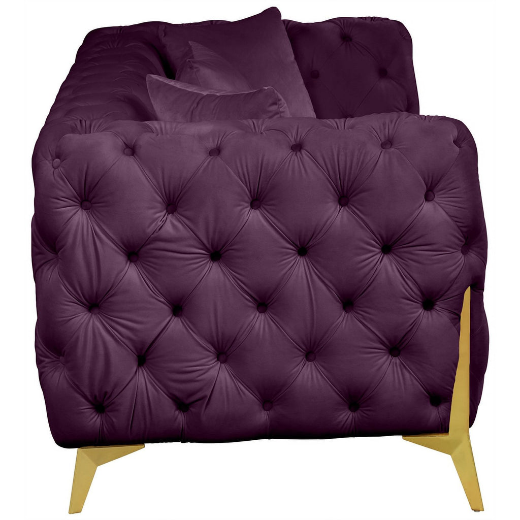 Purple Velvet Sofa Q4256