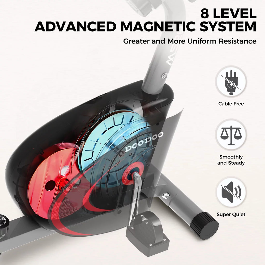 Recumbent Exercise Bike 8 Level Adjustable Magnetic Resistance C97602