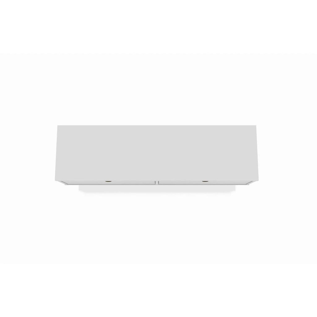 White 2 Shelf Floating Office Desk C8392