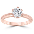 1ct Round Diamond Solitaire Engagement Ring 14K Rose Gold U437035