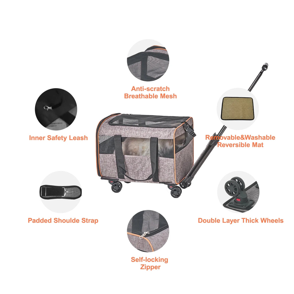 Gray Rolling Pet Vehicle V716865