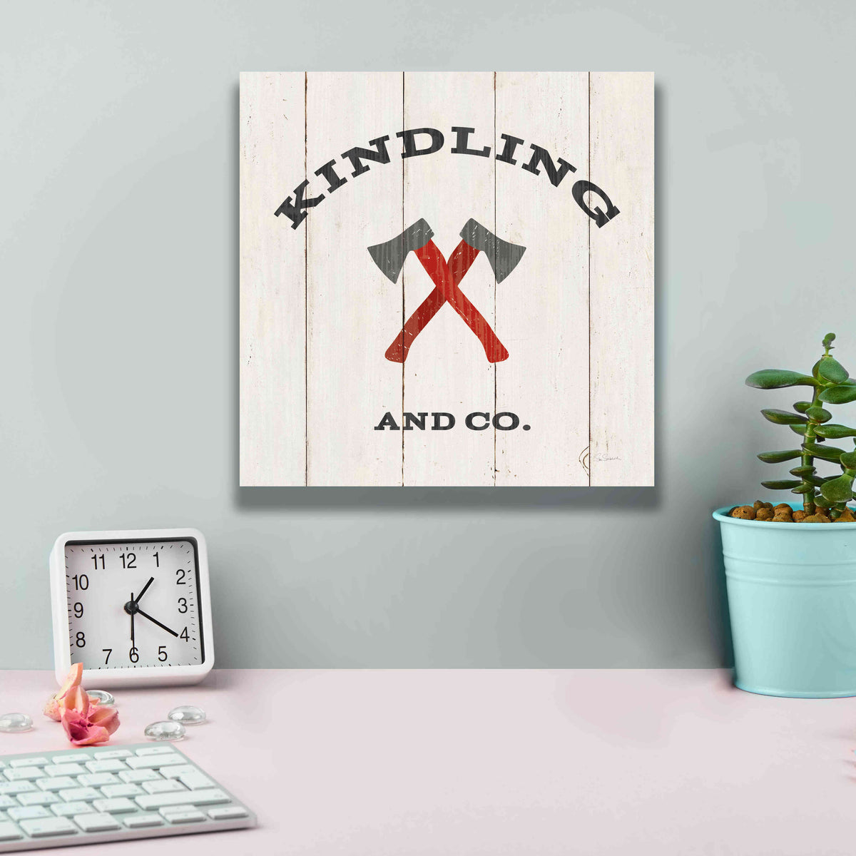 Cabin Life XI Neutral Giclee Canvas Wall Art, 12"x12" W64654