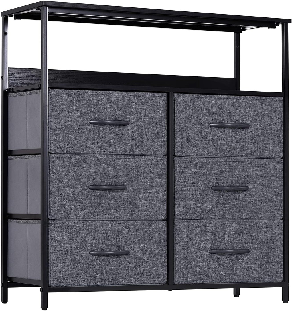 6 Drawer Dresser with Shelves S54309