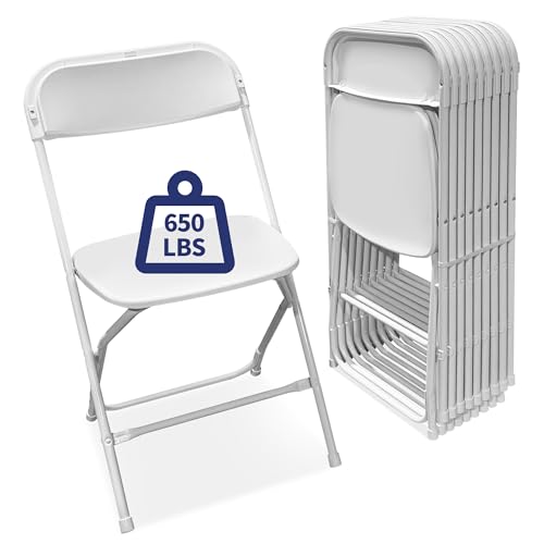 White Plastic Folding Chairs 10-Pack E392