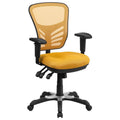 Yellow Mid Back Mesh Swivel Office Chair D7267