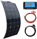 100W Flexible Solar Panel 12V System Kit with 10A Charge Controller J543