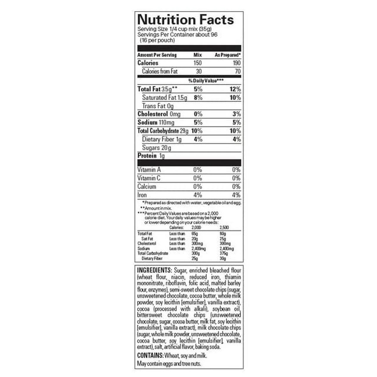 Triple Chocolate Brownie Mix, 6-Count B641756
