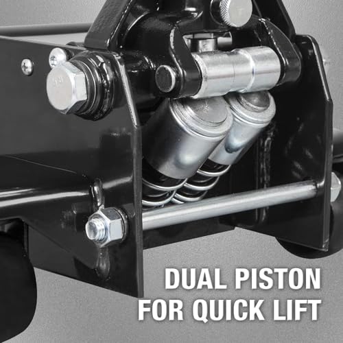 Black Steel Racing Floor Jack, 3 Ton (6,000 lb) Capacity M15136