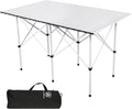 Lightweight Portable Aluminum Camping Table with Carry Bag U784901