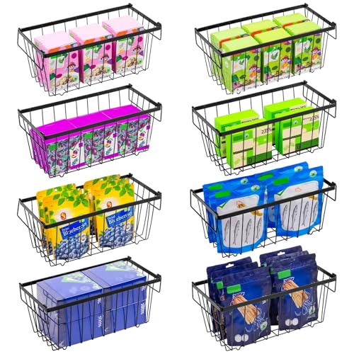 8 Pack Stackable Freezer Organizer Bins with Side Handle M1211