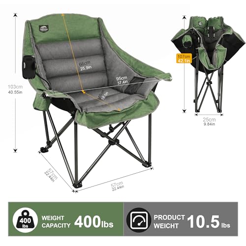 Oversized XL Folding Camping Chair with Cup Holder and Carry Bag F820482