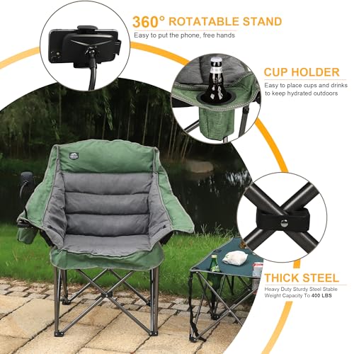 Oversized XL Folding Camping Chair with Cup Holder and Carry Bag F820482