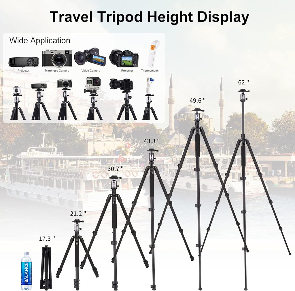 Compact Aluminum Camera Tripod with 360 Degree Ball Head E31261