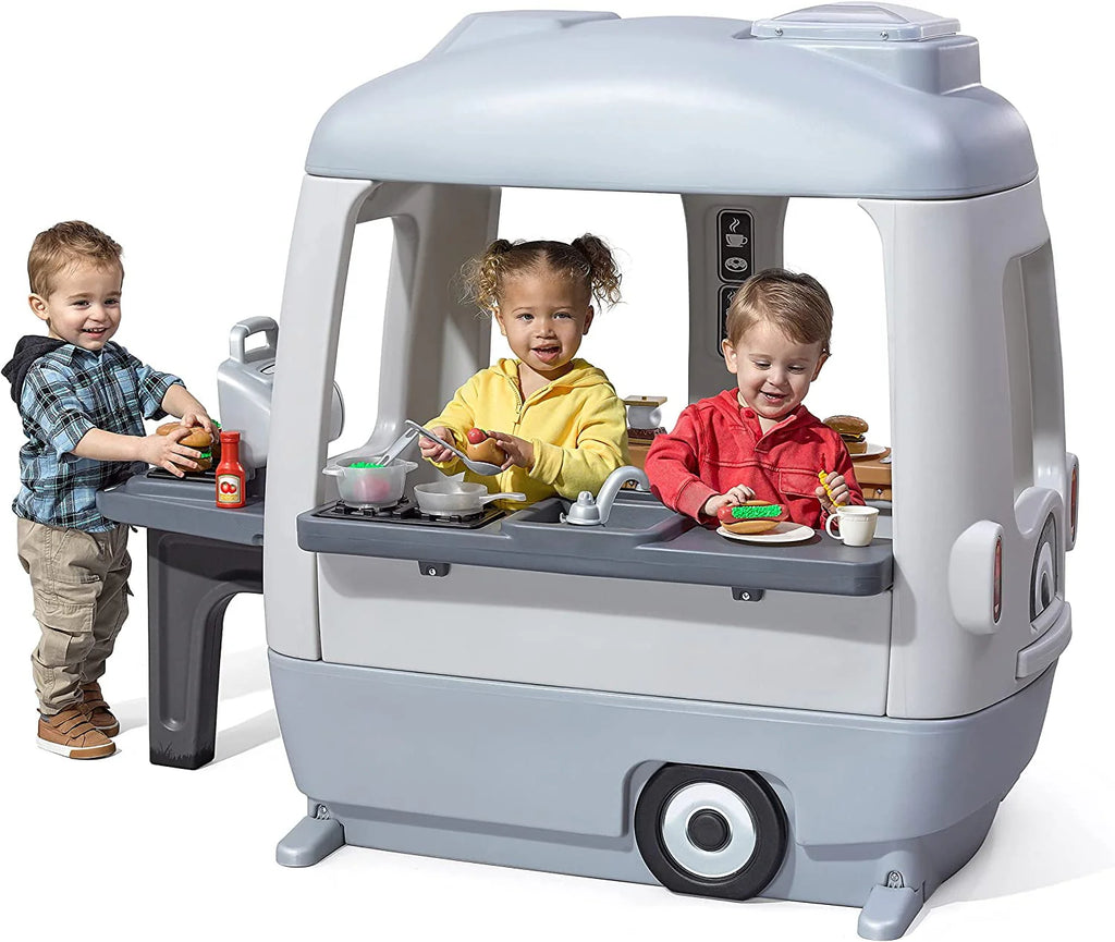 Gray Toddler Outdoor Playhouse with 50pc Accessory Set J990