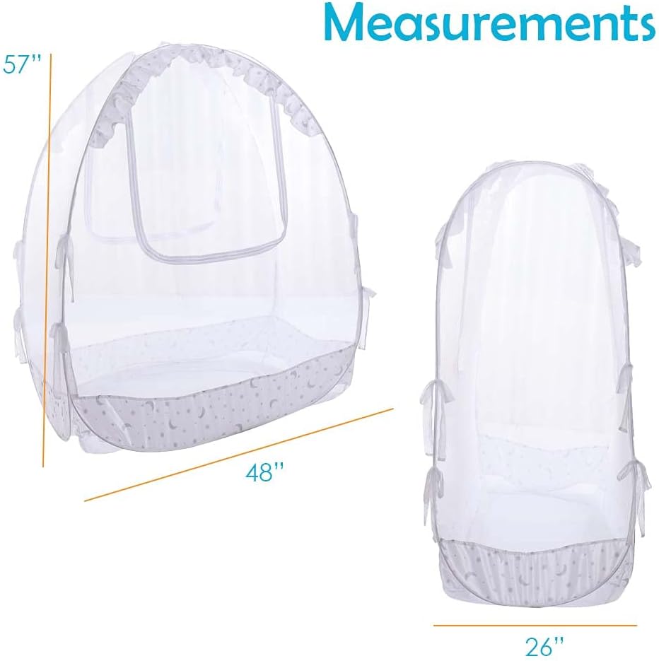 White Mesh Baby Crib Tent H1505