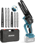Mini Chainsaw Cordless 6 Inch & 8 Inch Brushless Handheld Chain Saw with Oiler Electric Chainsaw D886402