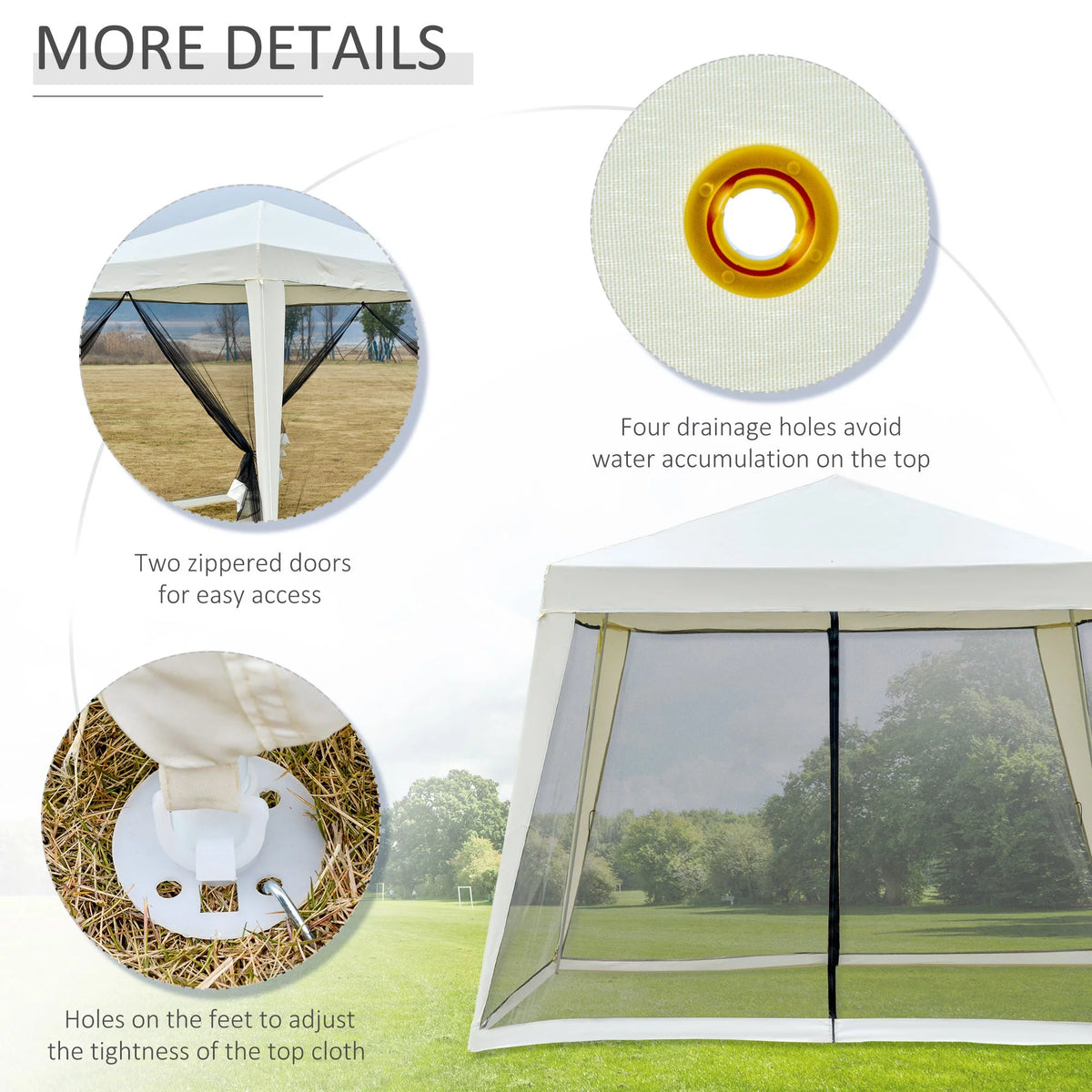 10' x 10' Folding Slant Leg Screened Canopy Tent with Mesh Sidewalls Z192