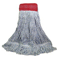 White-Blue Large Rayon-Polyester Mop Head Z935906
