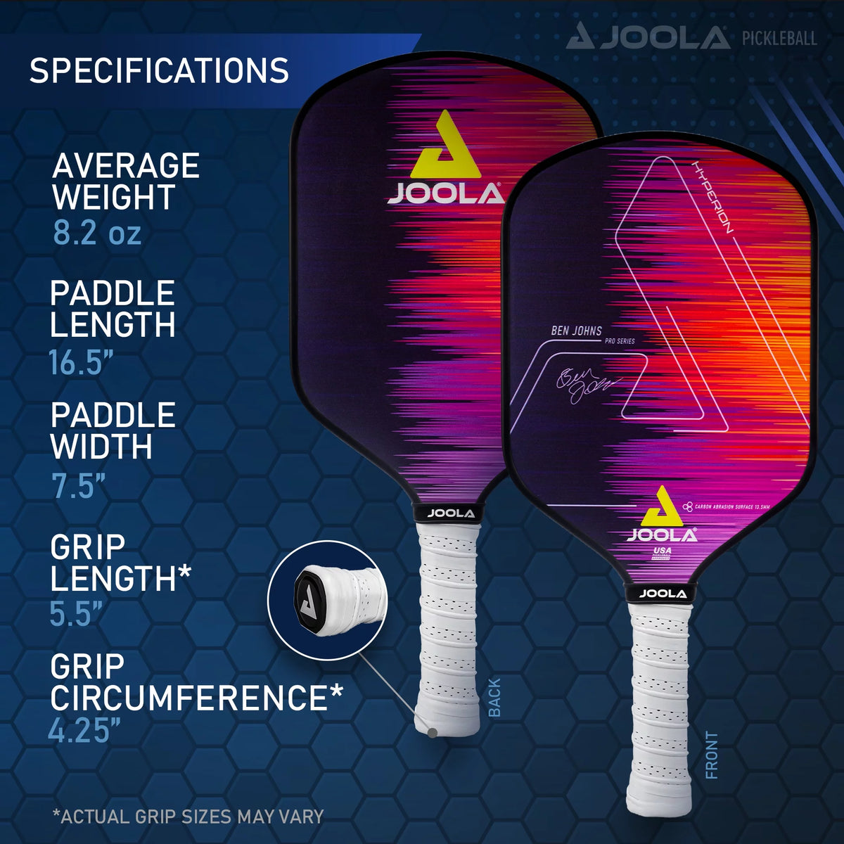 Blue 16mm Pickleball Paddle W151735