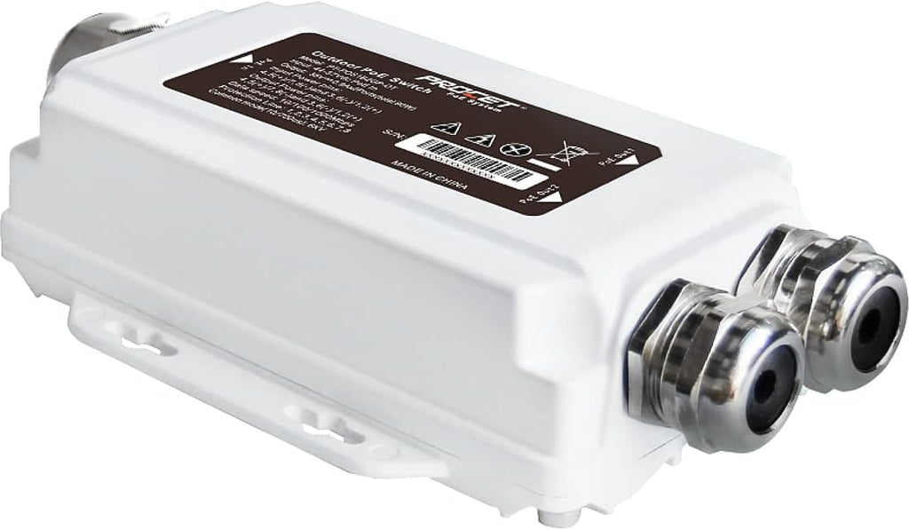 2 Port Outdoor Gigabit PoE Extender Repeater, 45W*2 PoE Output, Aluminium Housing IP67 Waterproof F876155