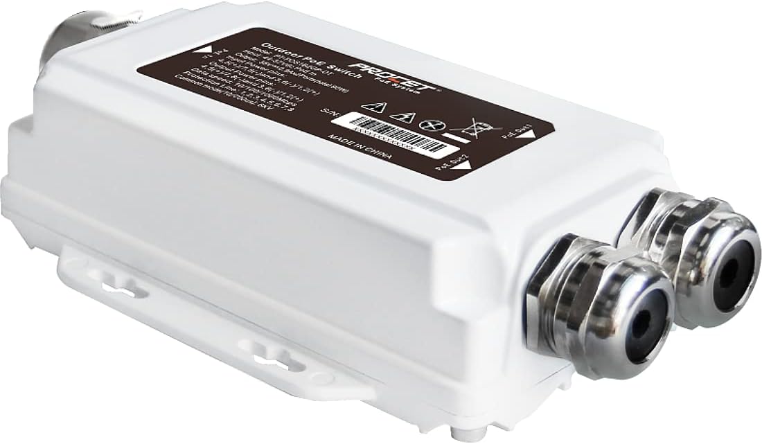 2 Port Outdoor Gigabit PoE Extender Repeater, 45W*2 PoE Output, Aluminium Housing IP67 Waterproof F876155