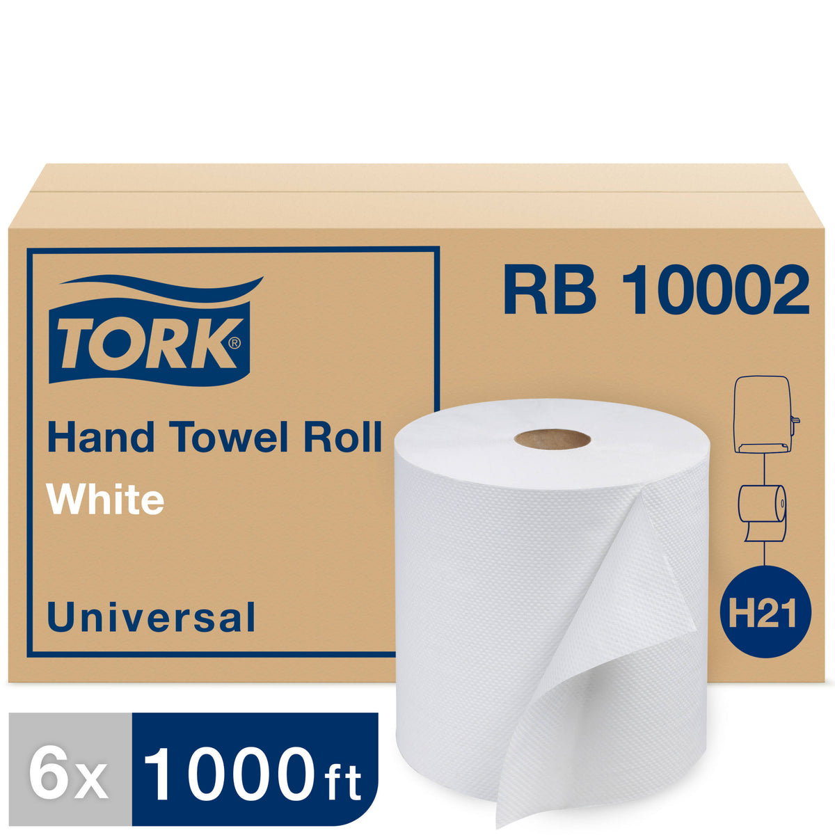 1-Ply White Hardwound Roll Towel, 6/Carton Z6332