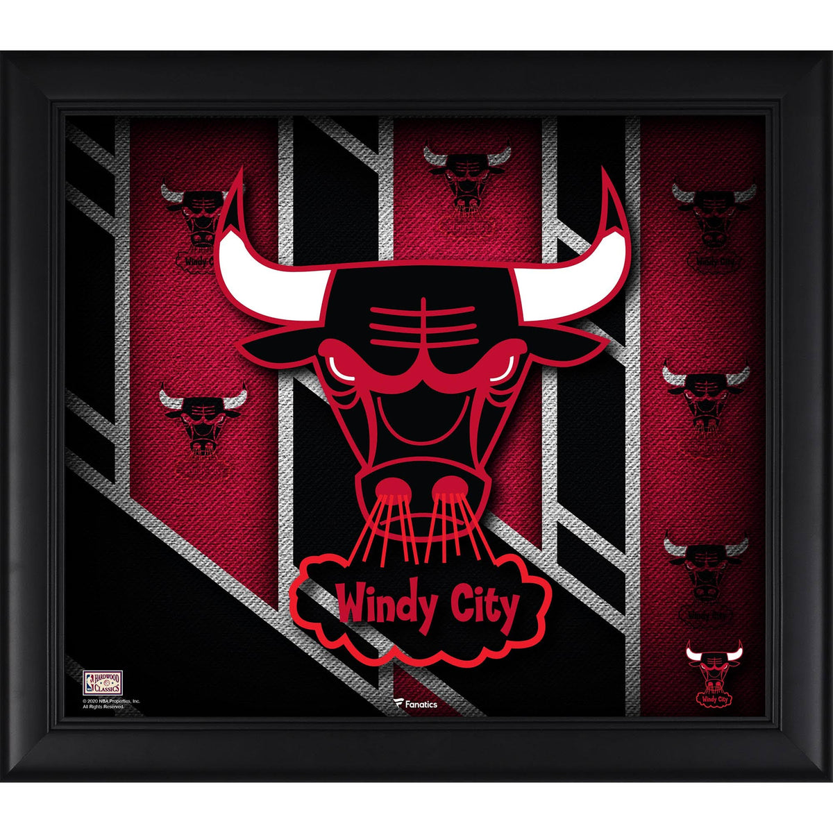 Framed 15x22 x 17x22 Hardwood Classic Logo Collage E8161